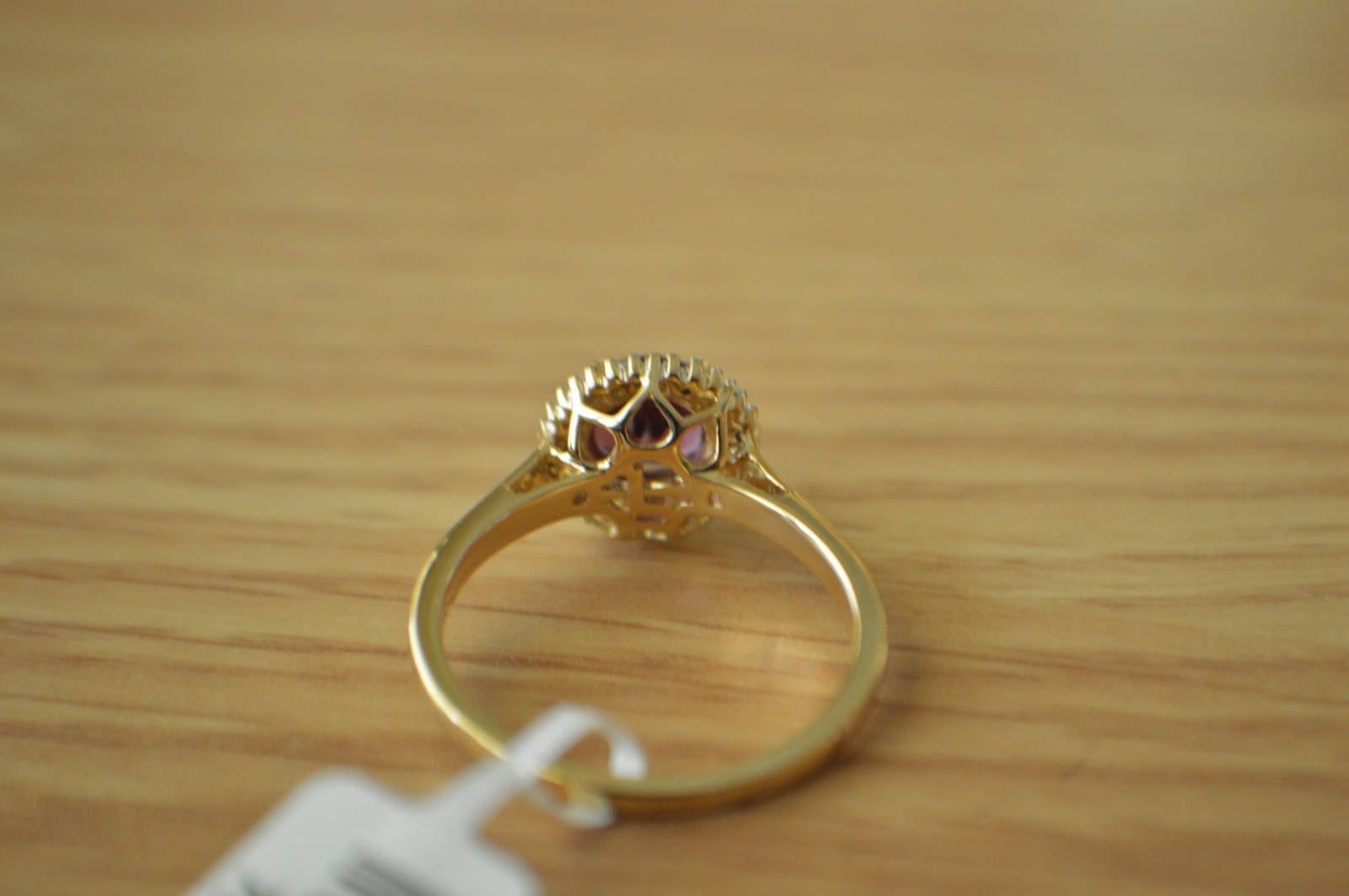 1.63ct Premium Ember Garnet / Diamond Ring 10K Yellow Gold Size 8 AGI Certified