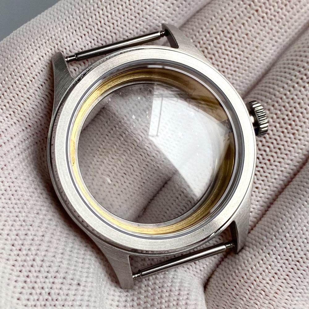 38mm Retro Watch Case with Dial Set Clear Back Fit NH35 NH36 NH38 ETA2824 PT5000