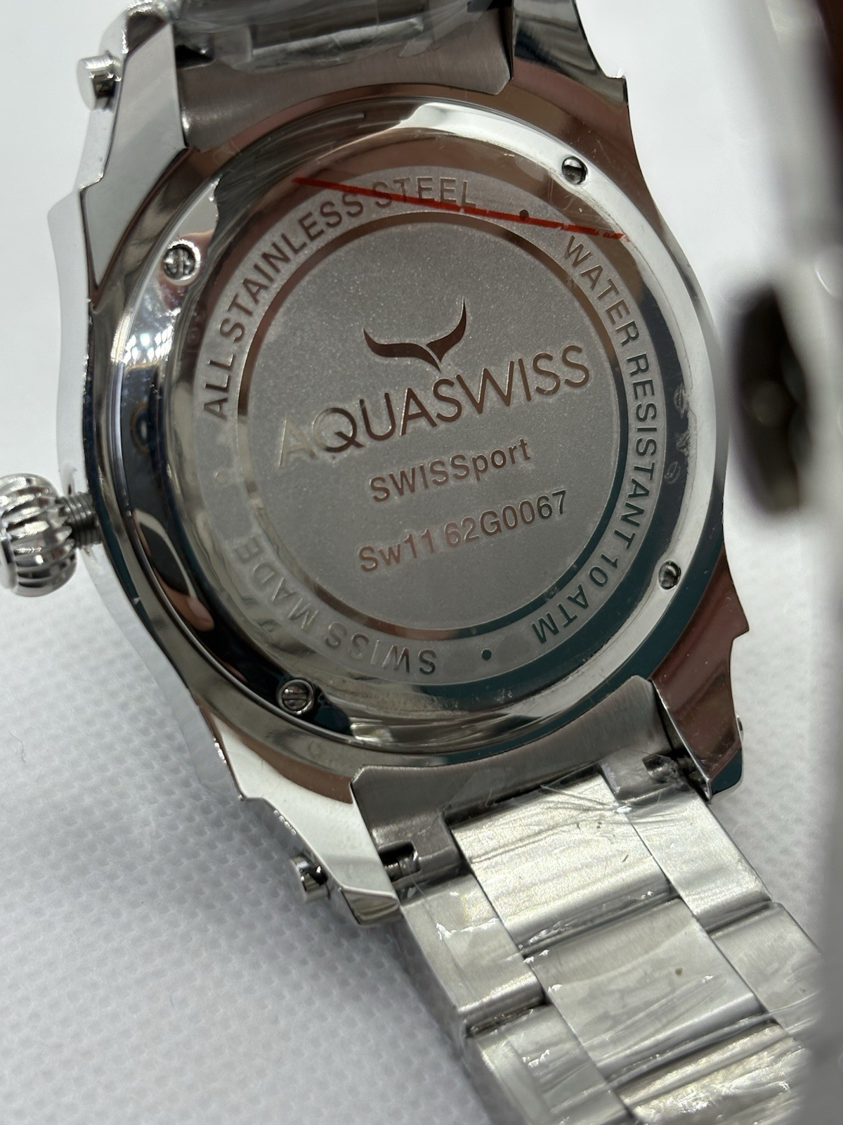 Aquaswiss Swissport SW1162G0067 Mens Watch Black Roman Numeral Dial Unworn