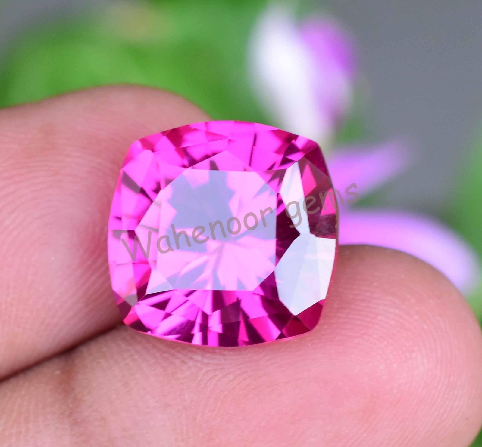 Flawless Natural Pink Ruby 14.75 Ct Cushion Master Cut Certified Mogok Gemstone