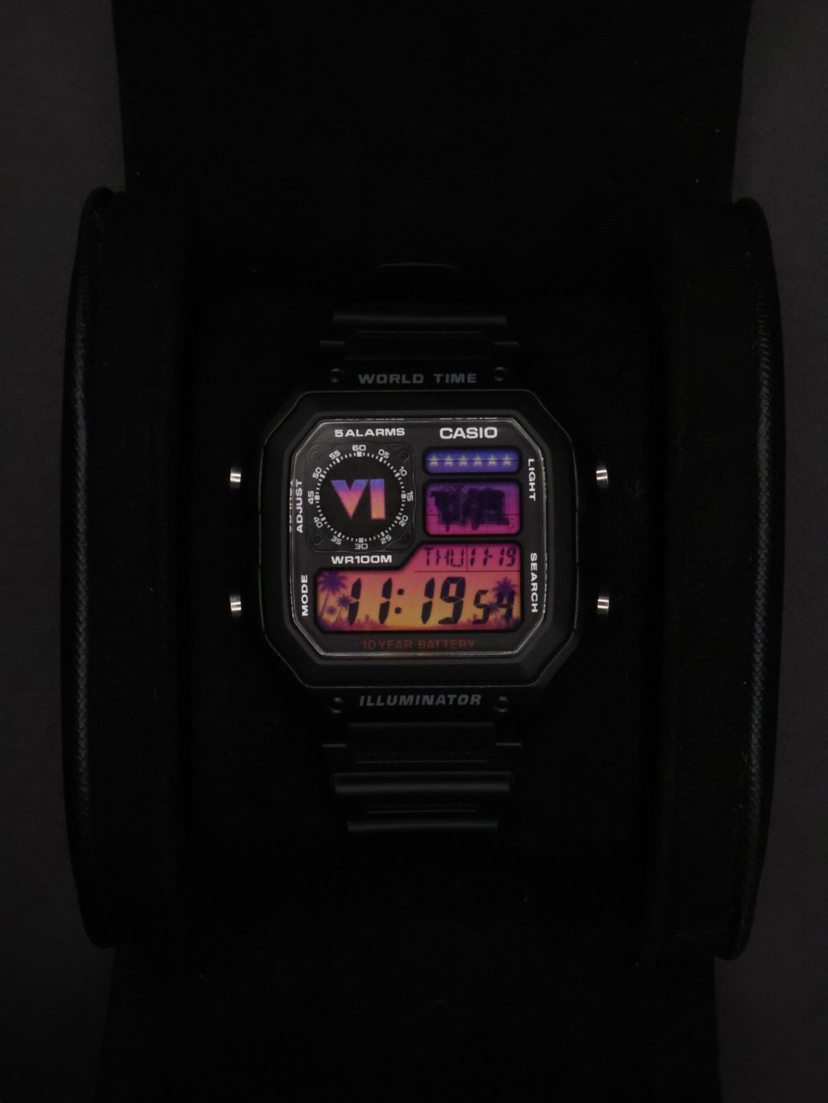 “Wasted” | Custom GTA VI Gradient Casio Royale | AE-1200 | ☀️🌴 | NEW Watch MOD