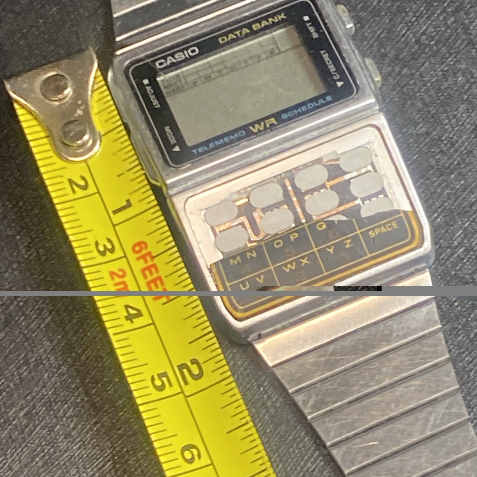 VTG CASIO DBC-610 DATA BANK 676 Quartz Men’s Watch For Parts w Original Band