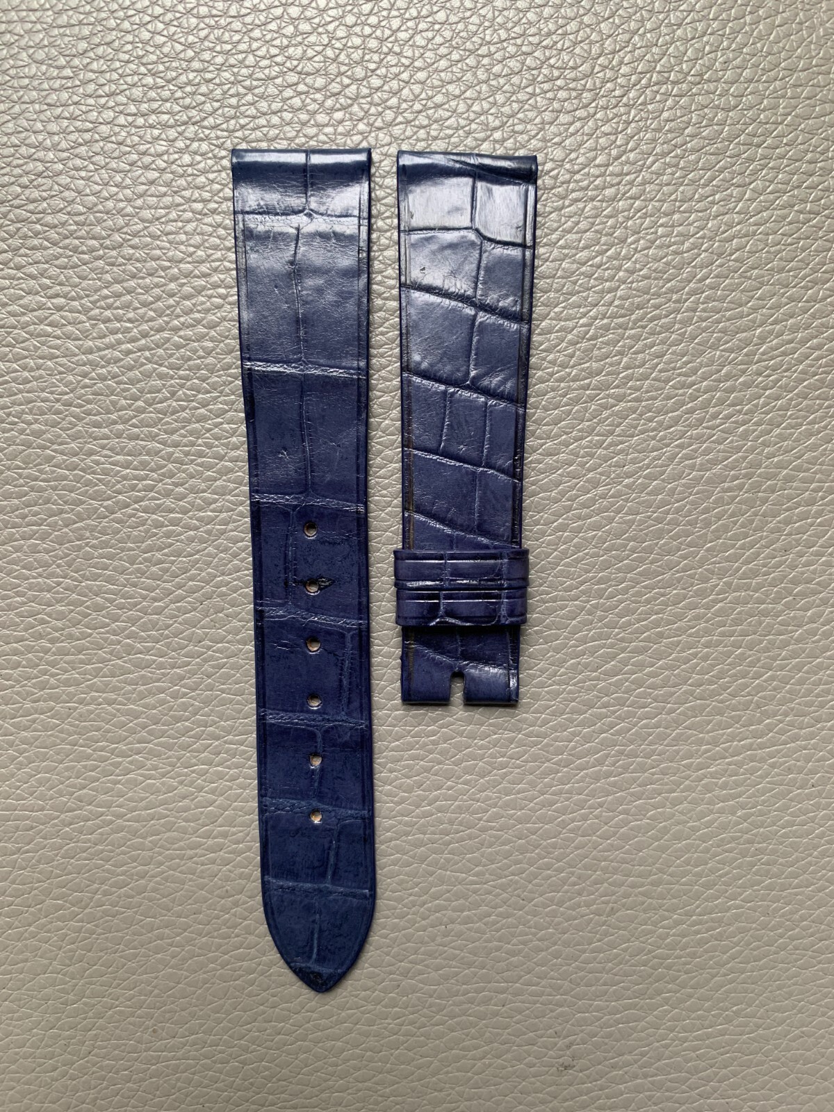 Navy Blue Genuine Leather Skin Watch Strap Band 10..17 18 19 20 21 22 23 24 26mm
