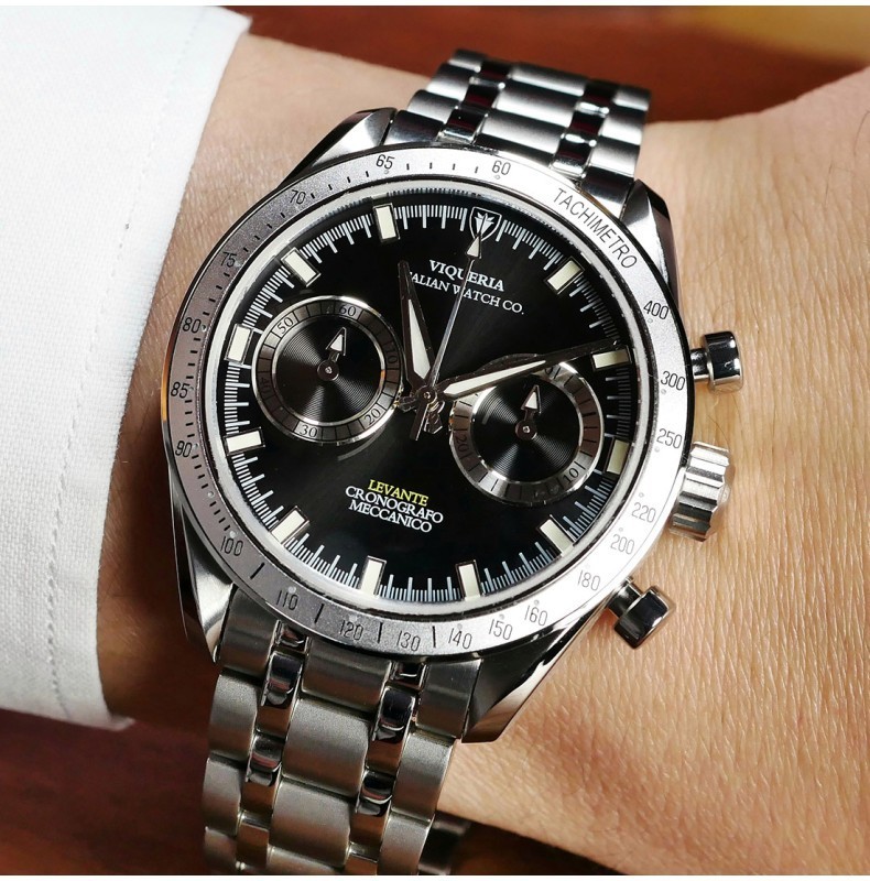 Viqueria Levante MK3 Mugello Chronograph Automatic Black Steel Men’s Watch