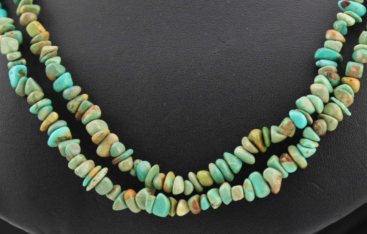 Mine Finds by Jay King Extra Long 48″ Blue Green Turquoise Nugget Necklace
