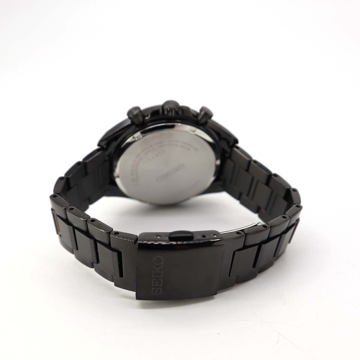 Watch SEIKO SBPY169 Solar Chronograph Black SS 23s68 1