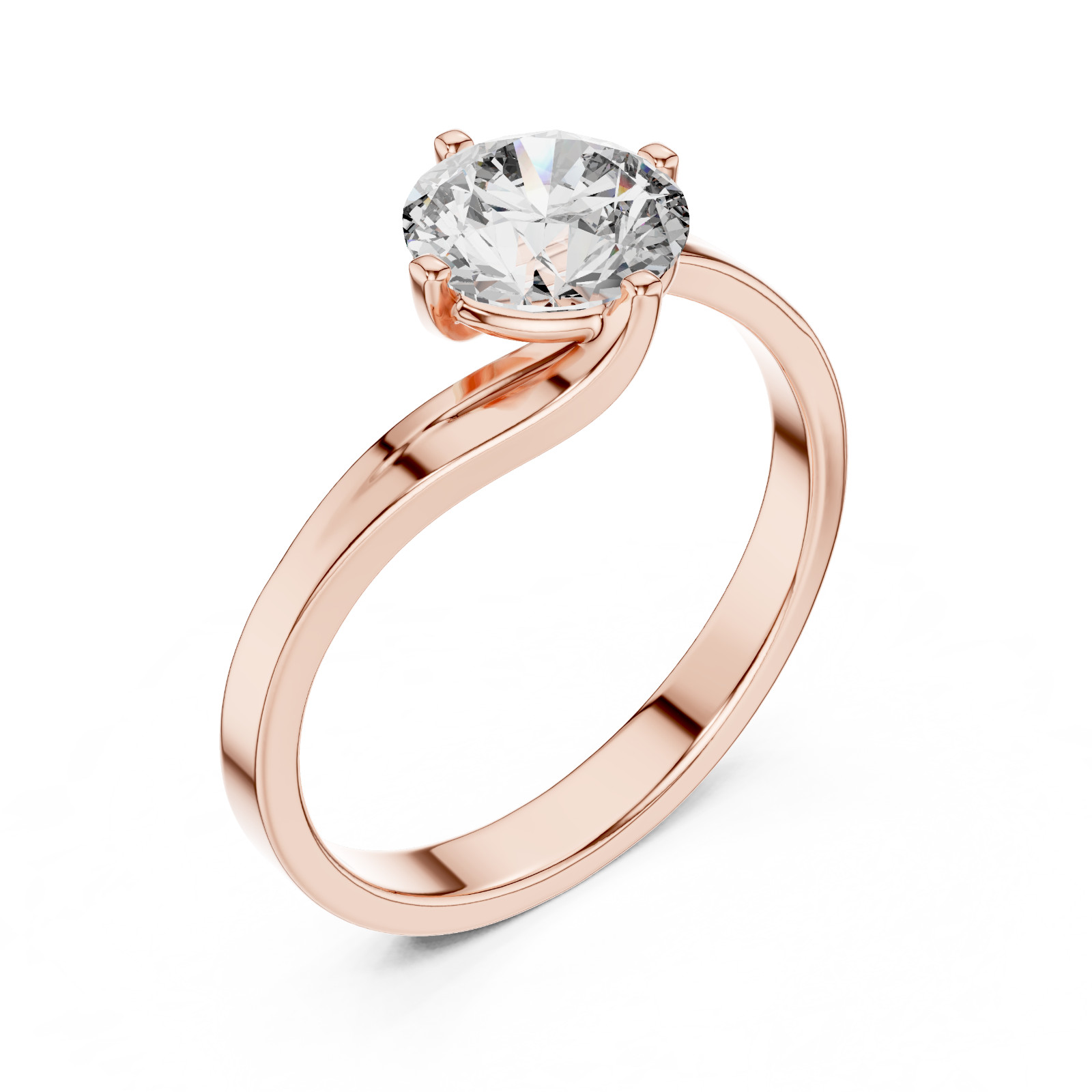 1 Ct Lab Grown Diamond IGI Certified Engagement Wedding Gold Ring 14 K F VVS