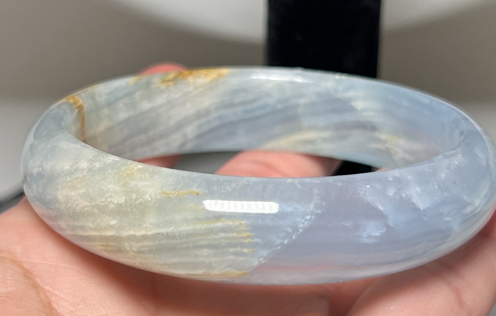 Blue Onyx Bangle Inner Diameter Size 61mm See Pics