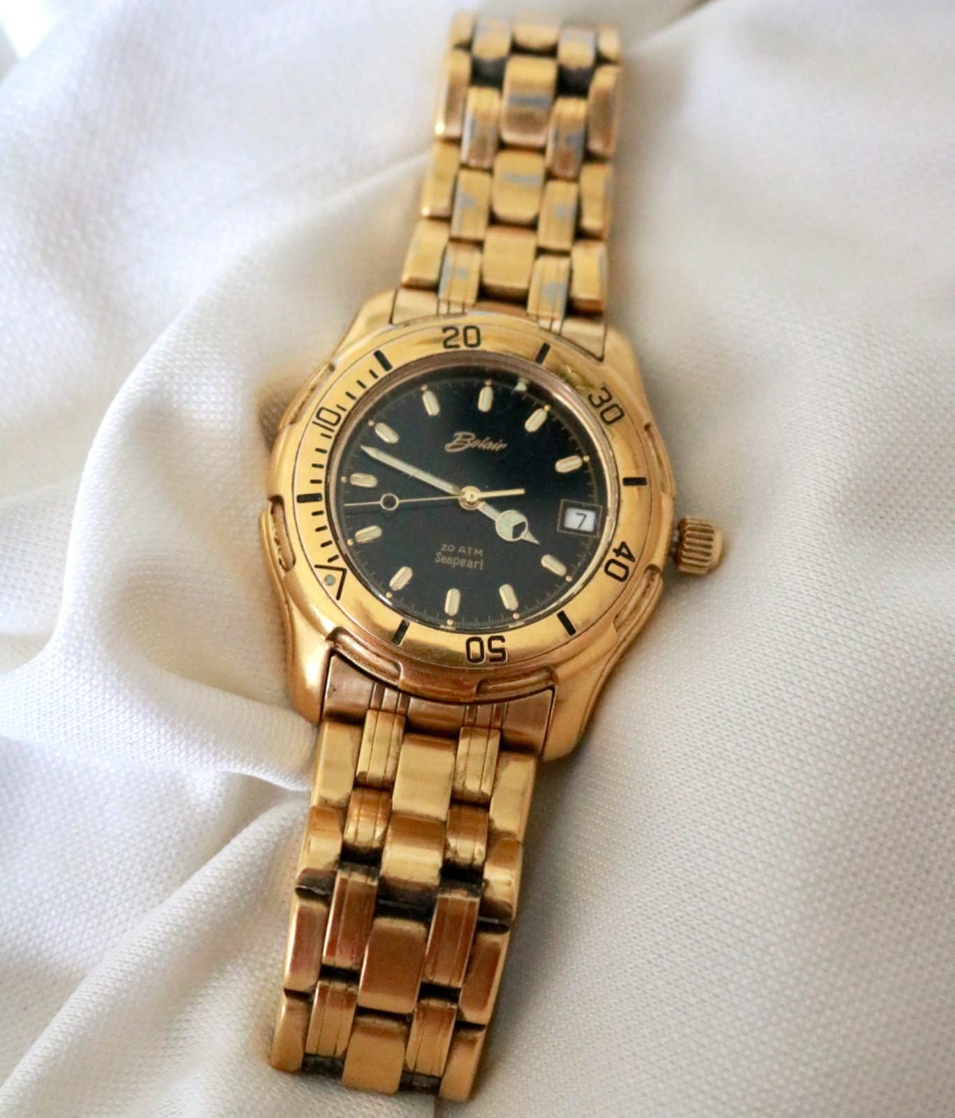 BELAIR Mens Watch Divers Seapearl 20 ATM Parts or Repair Only