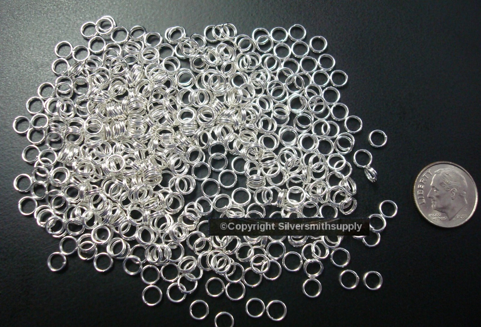5mm Silver pl split rings jump rings 300 BAILS jewelry clasps chain FPC387B