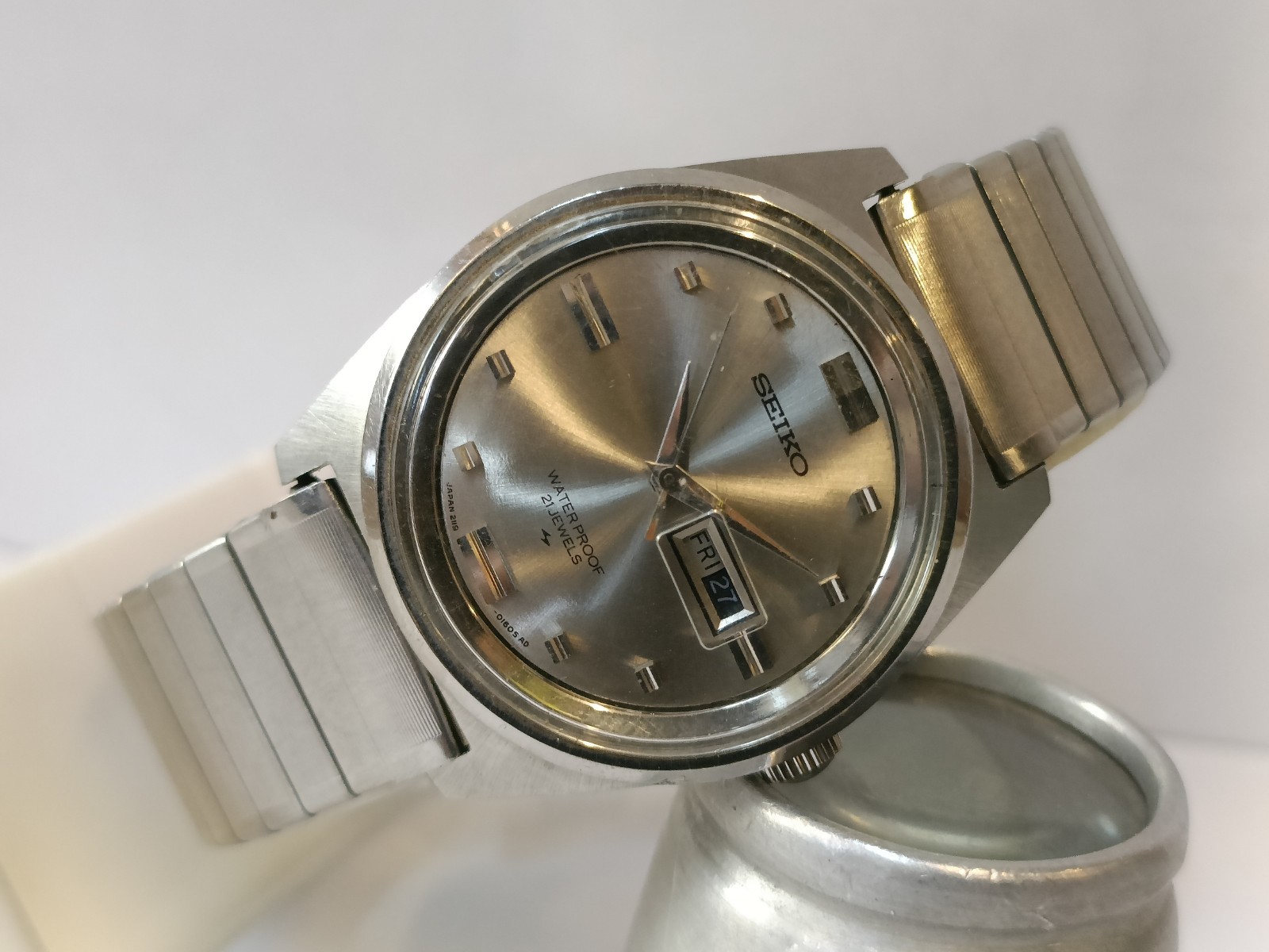 SEIKO 21J WINDING GRAY DIAL 2119-0090 JAPAN WOMEN’S WORKING CONDITION