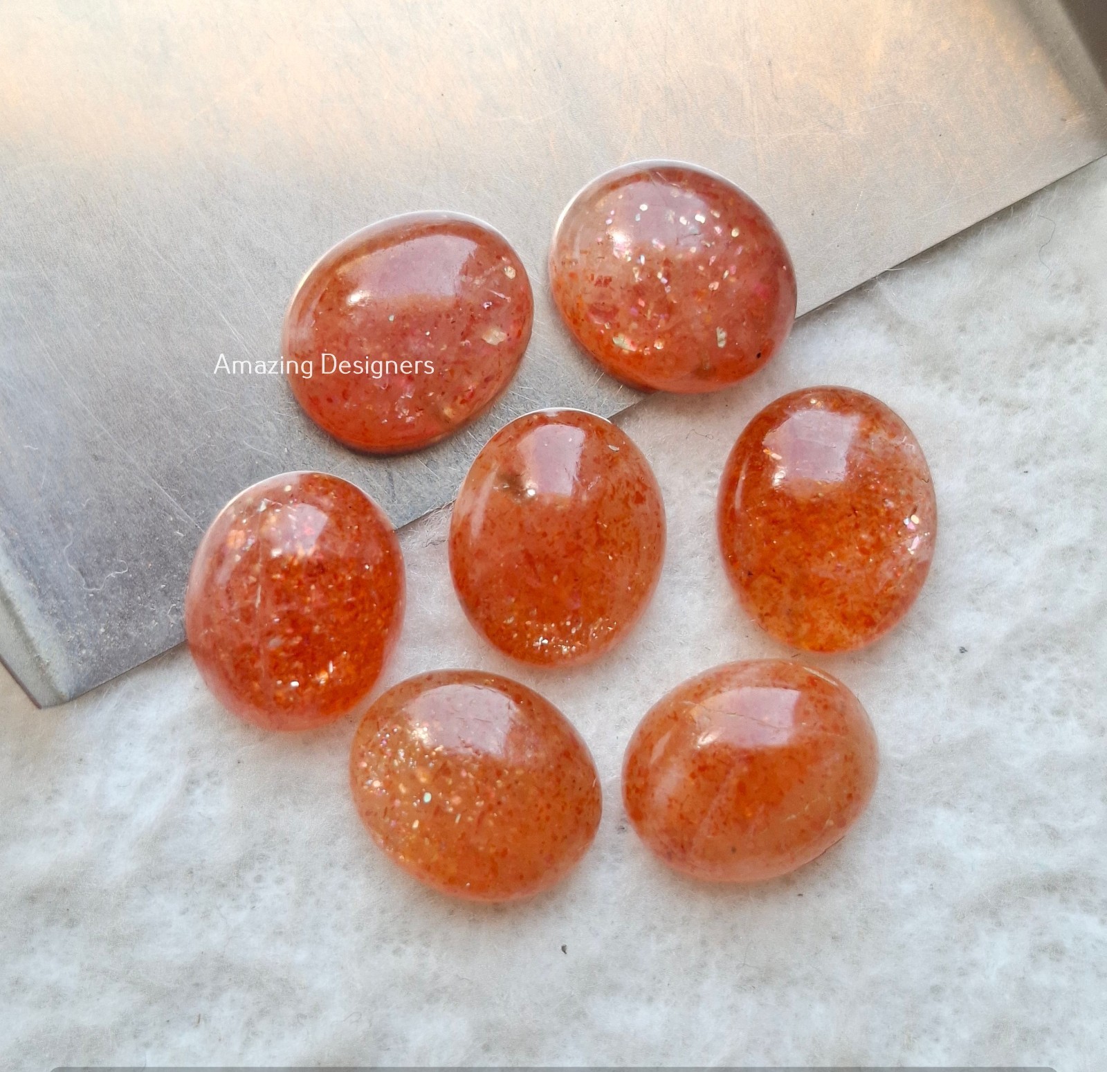 Natural Sunstone Oval Cabochon 5x7mm to 12x16mm Loose Gemstone