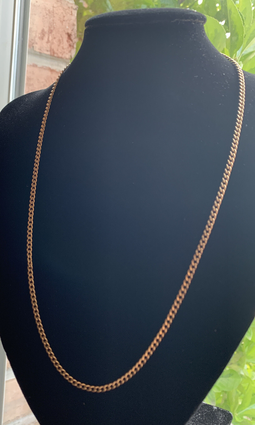 Art Deco 1/12 12K Gold Filled Elka Link Pendant Chain Necklace 19”