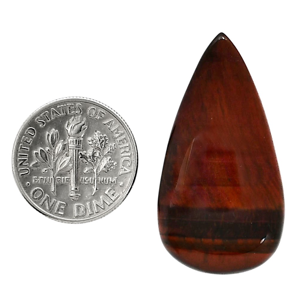 Natural Red Tiger Eye 18.2x34x5.7 mm Pear Shape Polished Gemstone LS86-05239