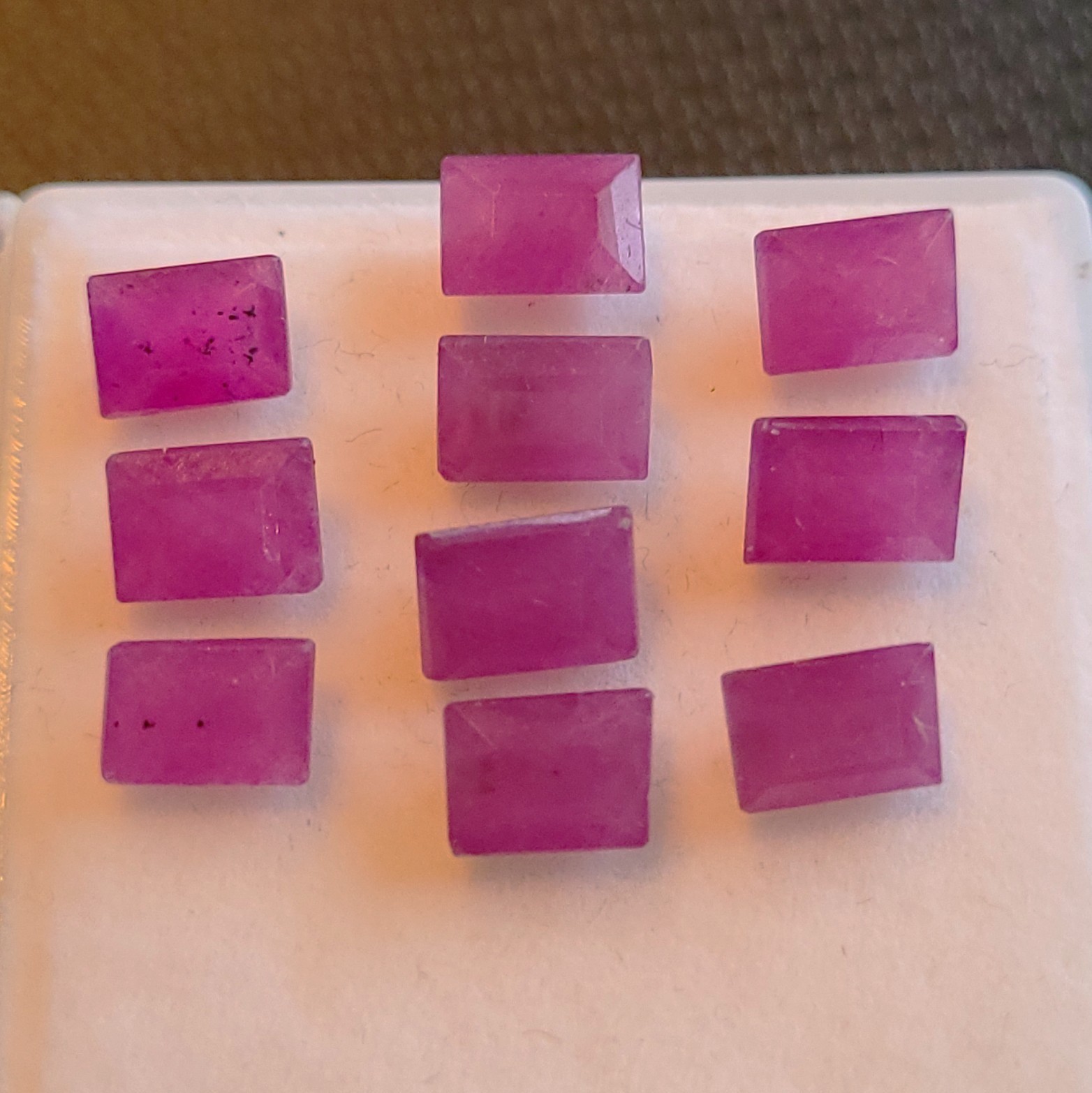 10ea Beautiful Pink Mozambique Rubies Natural Certified untreated 16.65ct,5x7mm