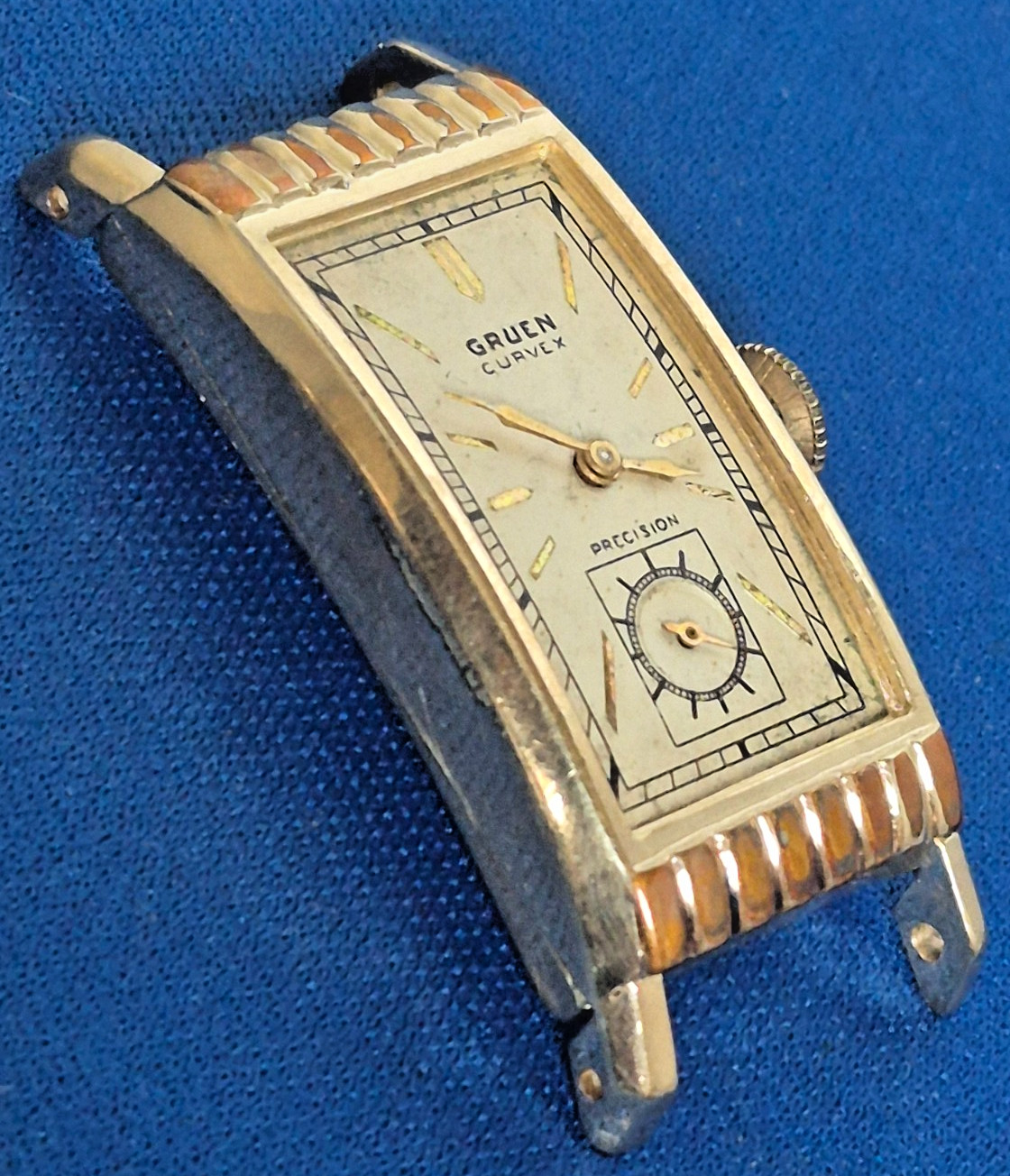 Extremely Rare Fancy Gruen Curvex Gold Filled Vintage Watch Unrestored Condition