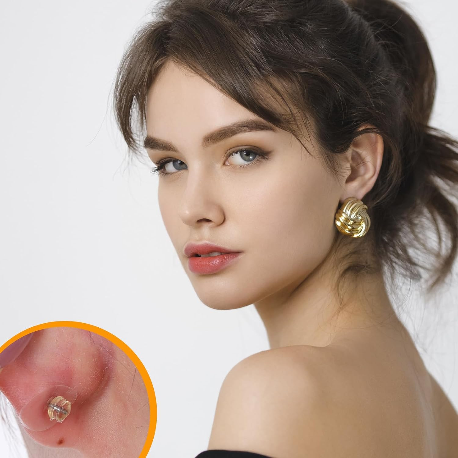 600 PCS Clear Earring Stickers for Heavy Earrings, Ear Lobe Support Patches Ear