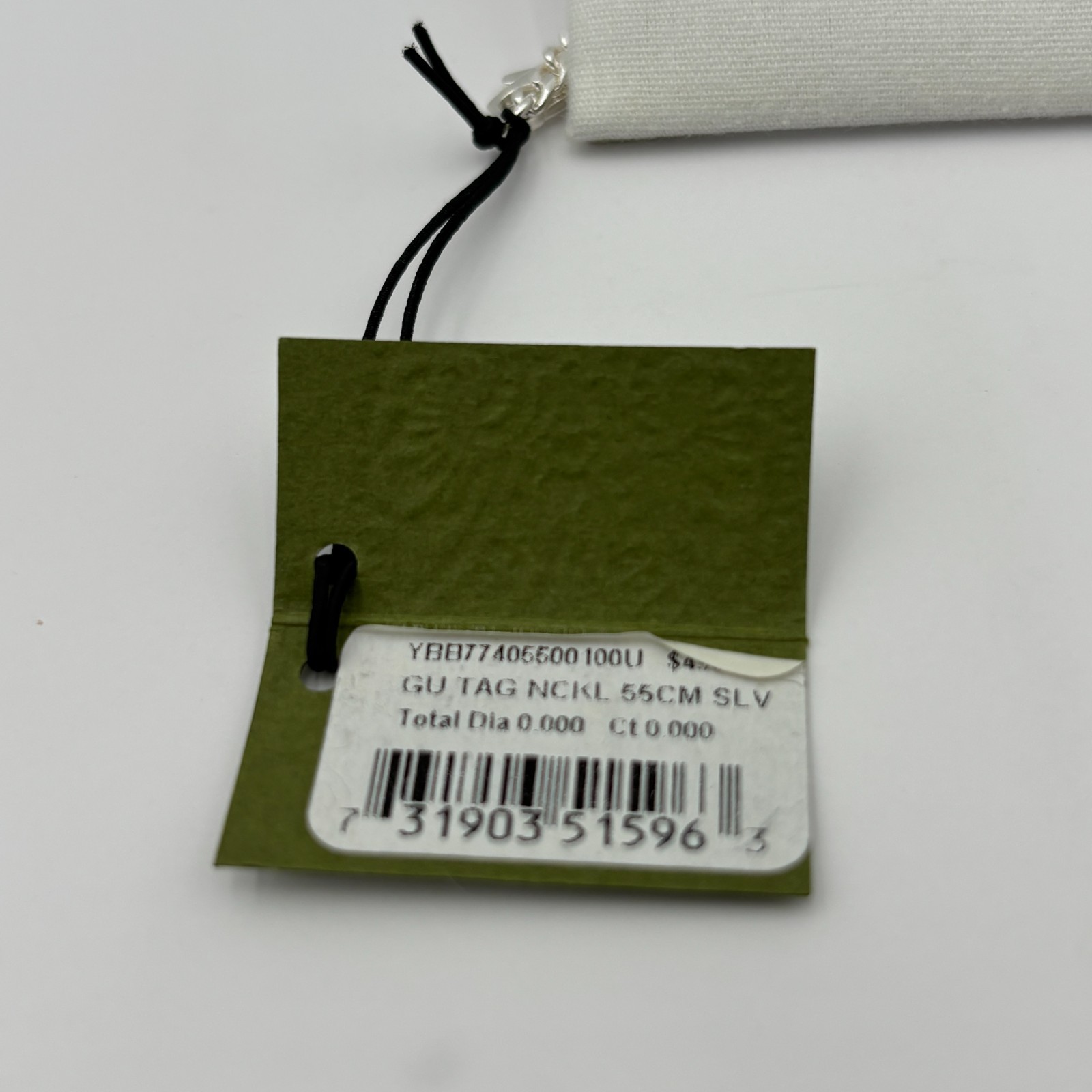 Gucci Tag Sterling Silver Pendant Necklace 55cm – Silver – New – Ships Free