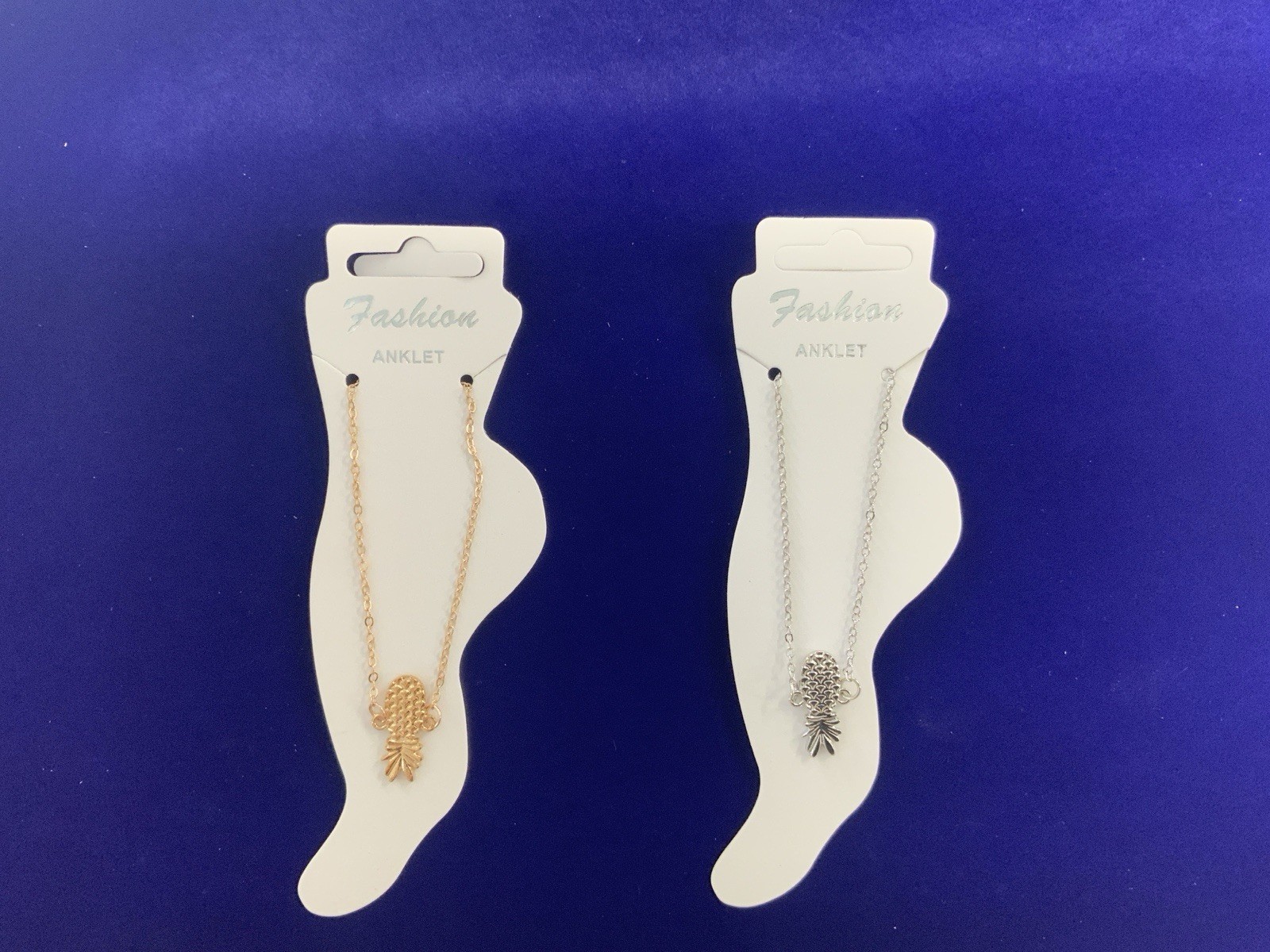 2 Pc Lot Sexy Gold Silver Color Ankle Bracelet Upside Down Pineapple Hot Wife