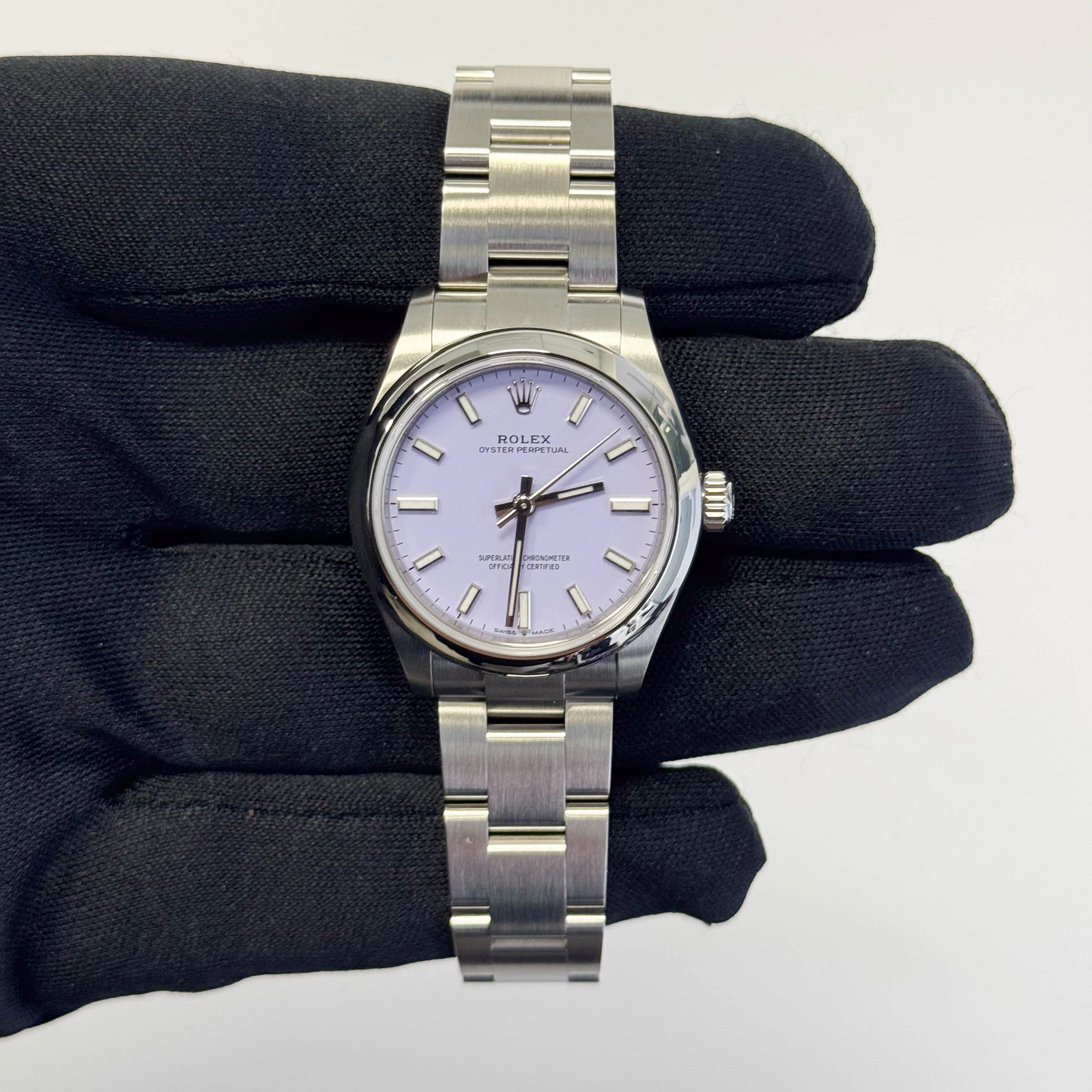 Rolex Oyster Perpetual 31mm Lilac Dial Watch Ref# 277200