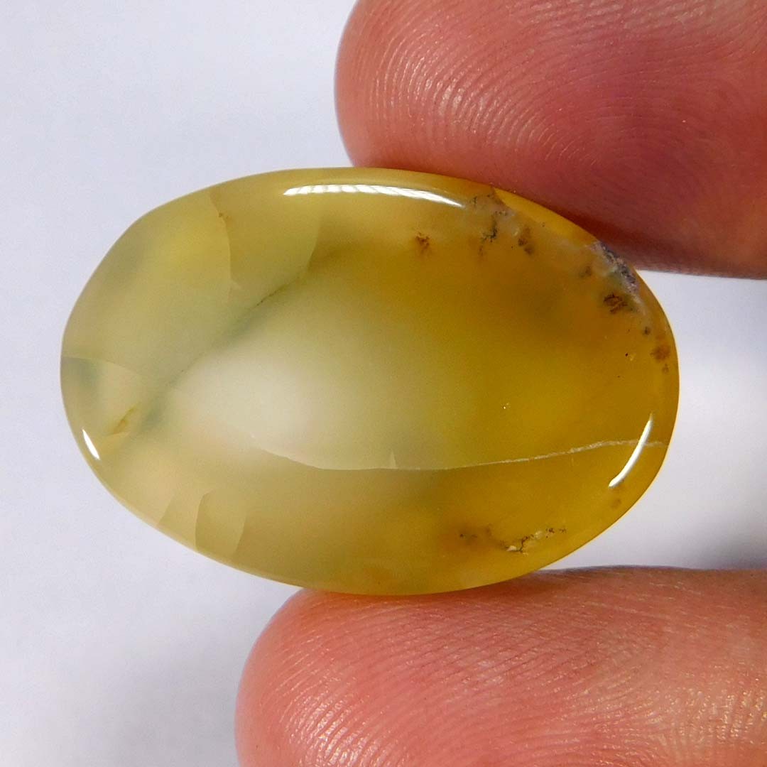 26.75Cts. Natural Gorgeous Dendritic Opal Oval Cabochon Reiki Healing Gemstone