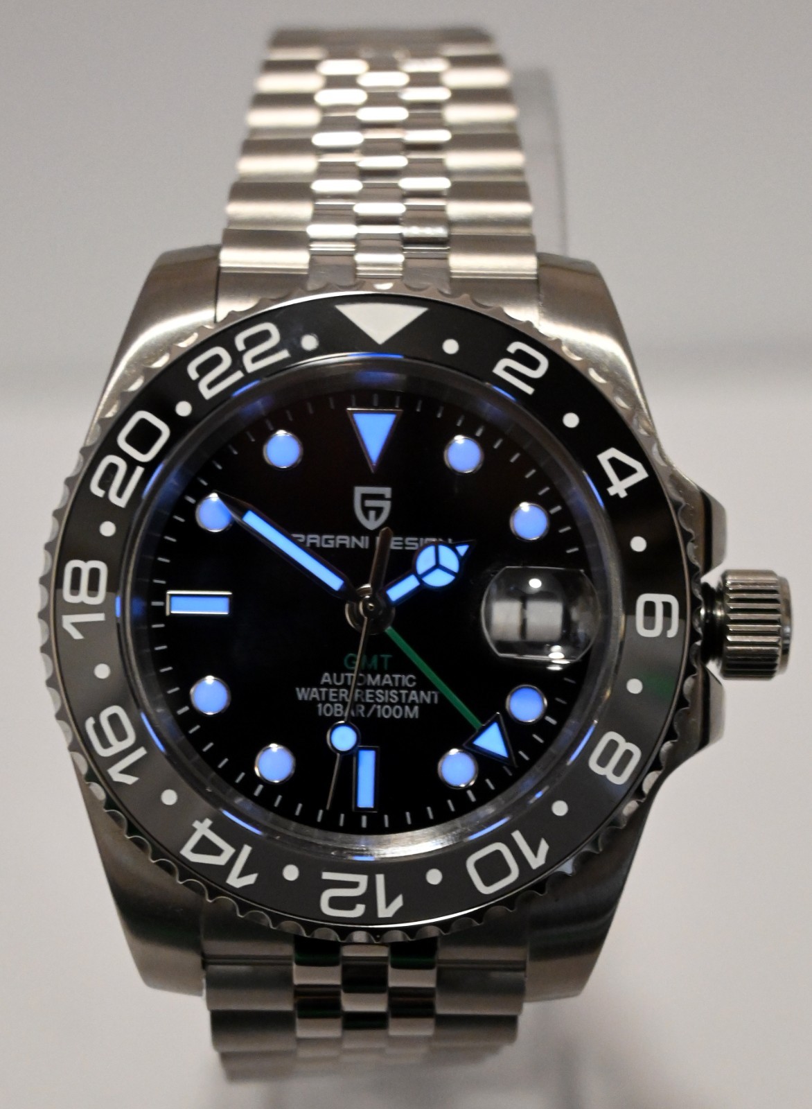 40MM PAGANI DESIGN GMT Automatic Men’s watch Waterproof Stainless Steel New USA