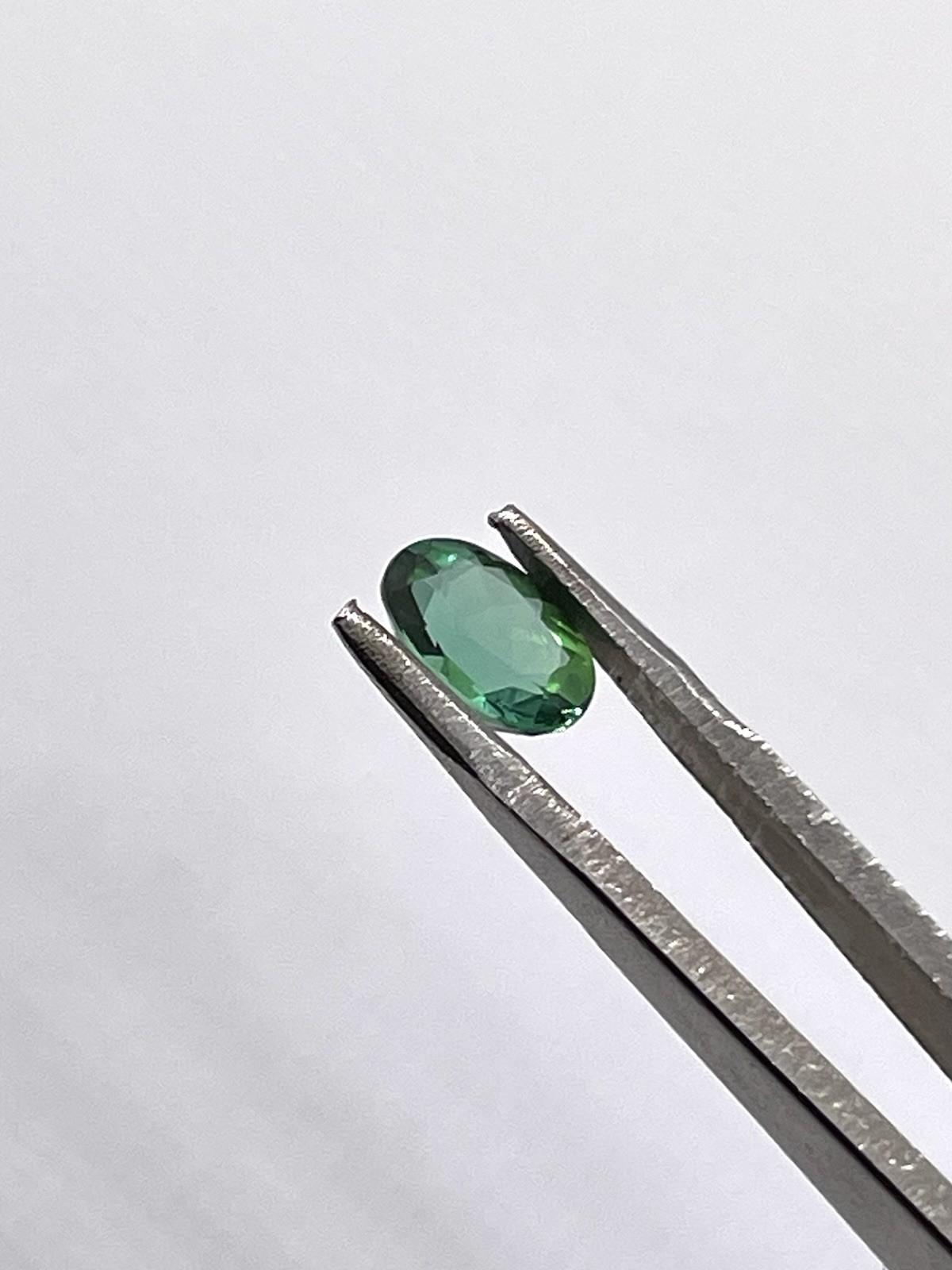 1 Carat Faceted Oval Chrome Green Tourmaline 7x5mm Loose Gemstone