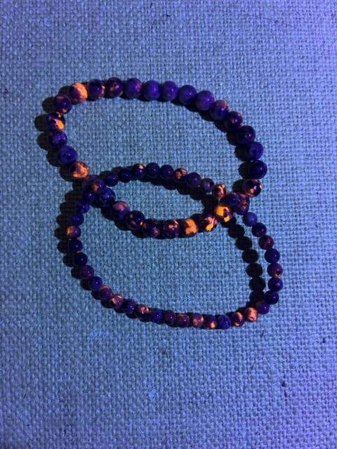 5pcs Yooperlite 4mm Beads UV Reactive Flame Stone Glowing Healing Reiki Bracelet