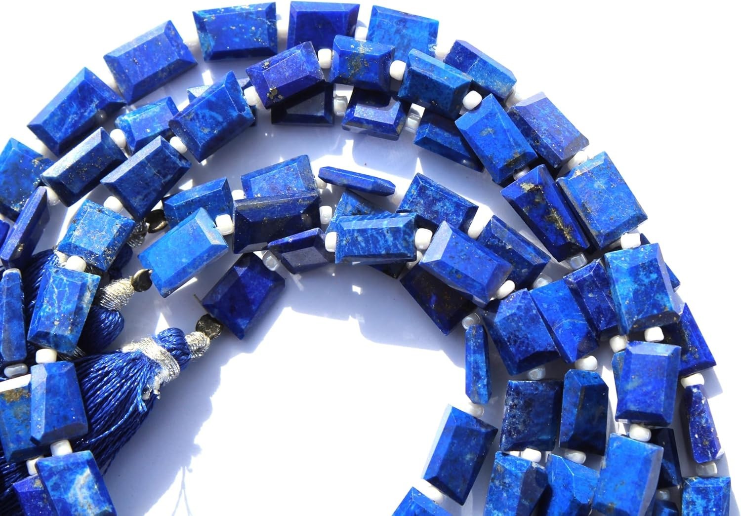 Natural 37 Pieces Smooth lapis lazuli nugget shape gemstone beads 4×10 MM approx