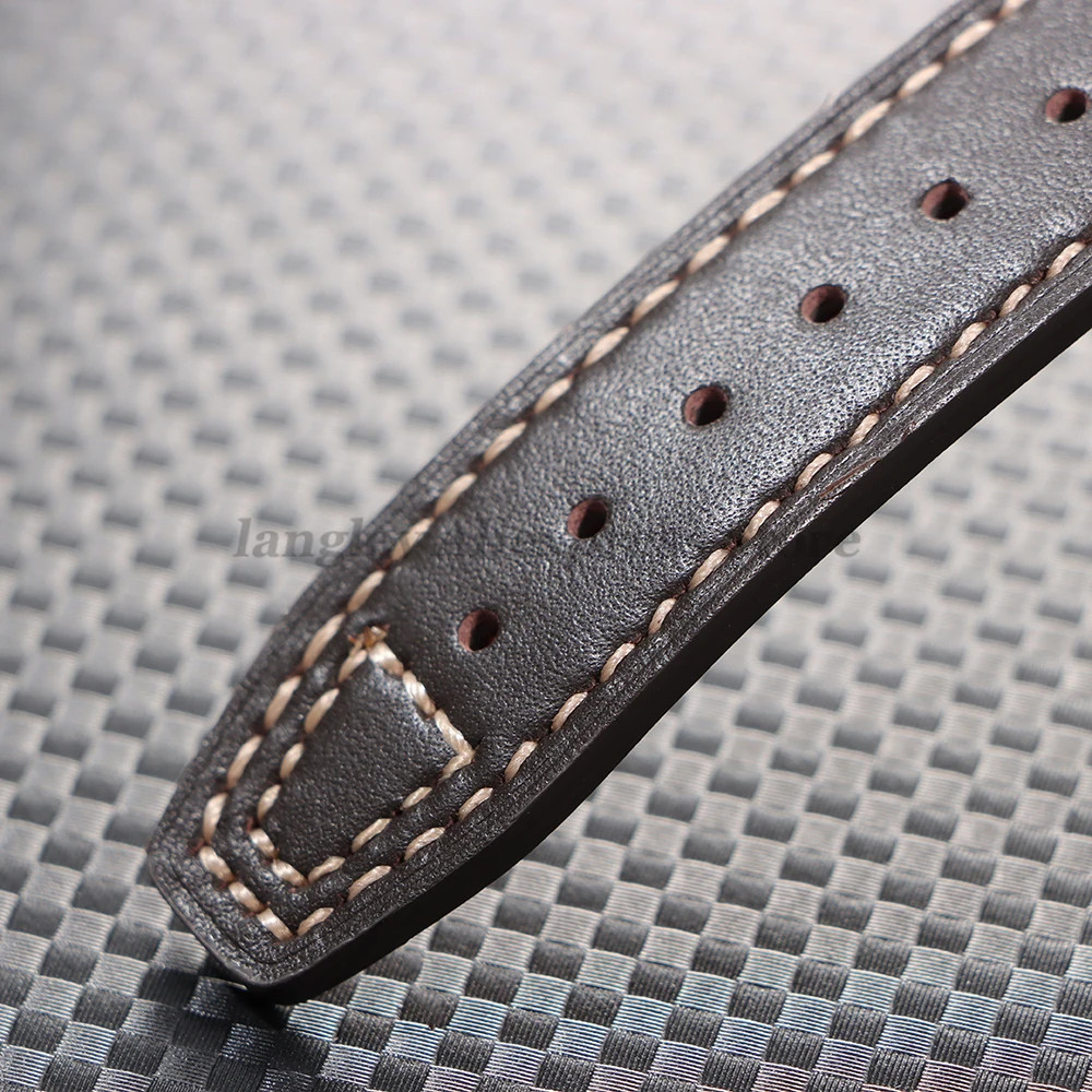 20 21mm Leather Watch Strap Band Pin Buckle Fits IWC Pilot Portugieser Portofino