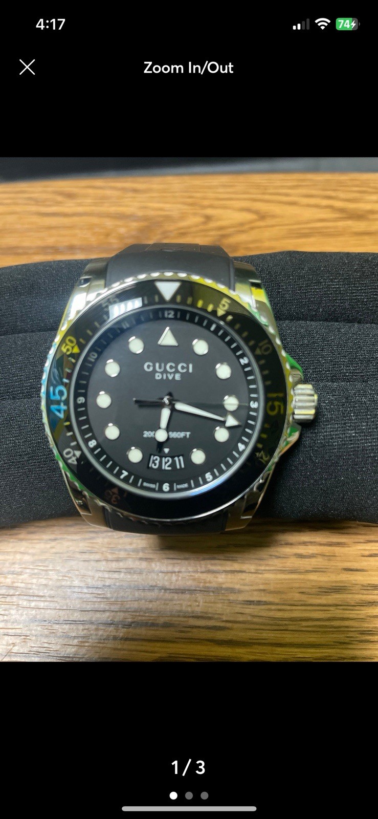 GUCCI DIVE Mens Wrist Watch Swiss Made