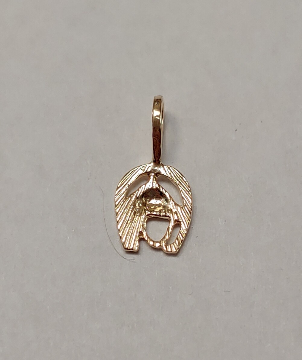 New 14k Yellow Gold Lucky Horse Shoe Charm Pendant