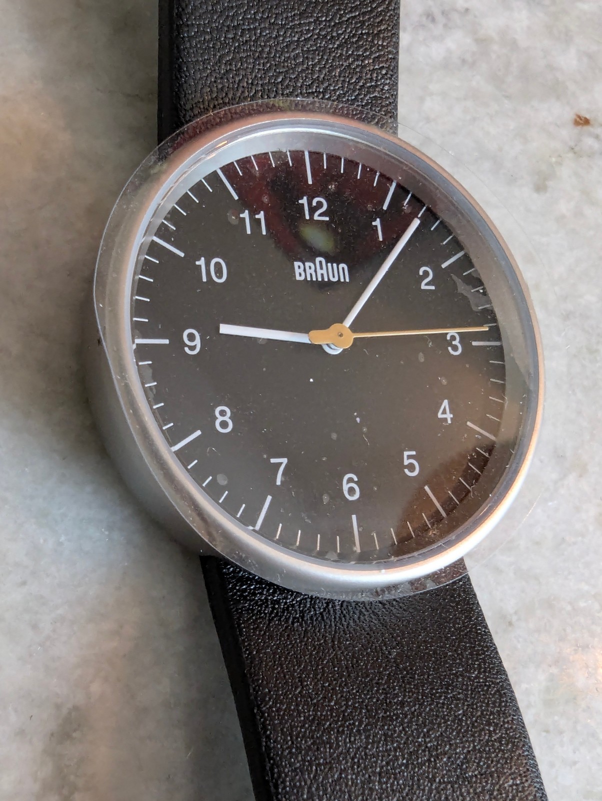 Braun BN0021BKBKG Classic 38mm Bauhaus Quartz Watch Black Dial Leather