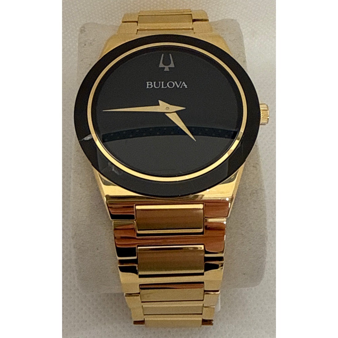 Bulova Millennia Men’s Stainless Steel Black Dial Quartz Watch 97A183