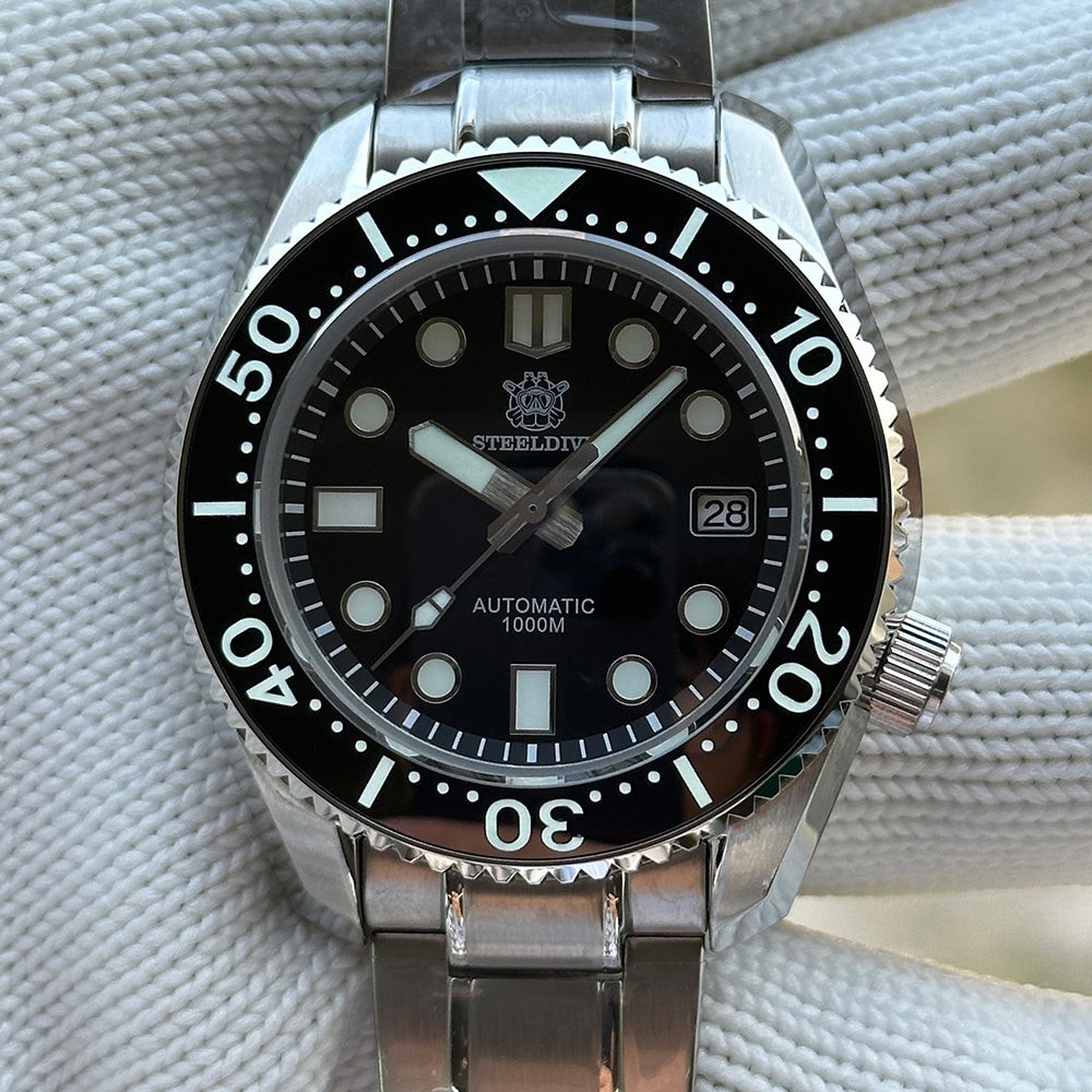 STEELDIVE SD1968 Mens 44mm 1000M Automatic Dive Watch NH35 Steel