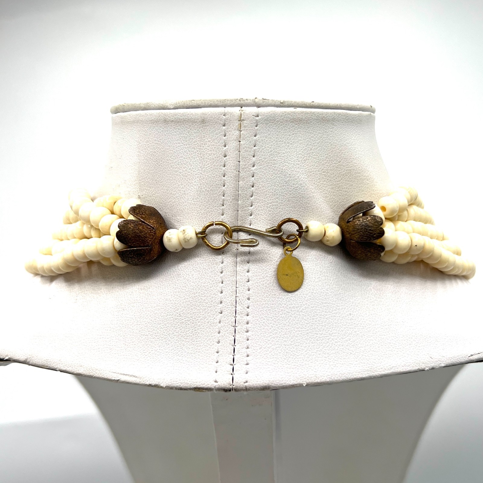 Anka Vtg Necklace, Bracelet and Earrings Set Multi Strand Disc Statement-3 pcs.