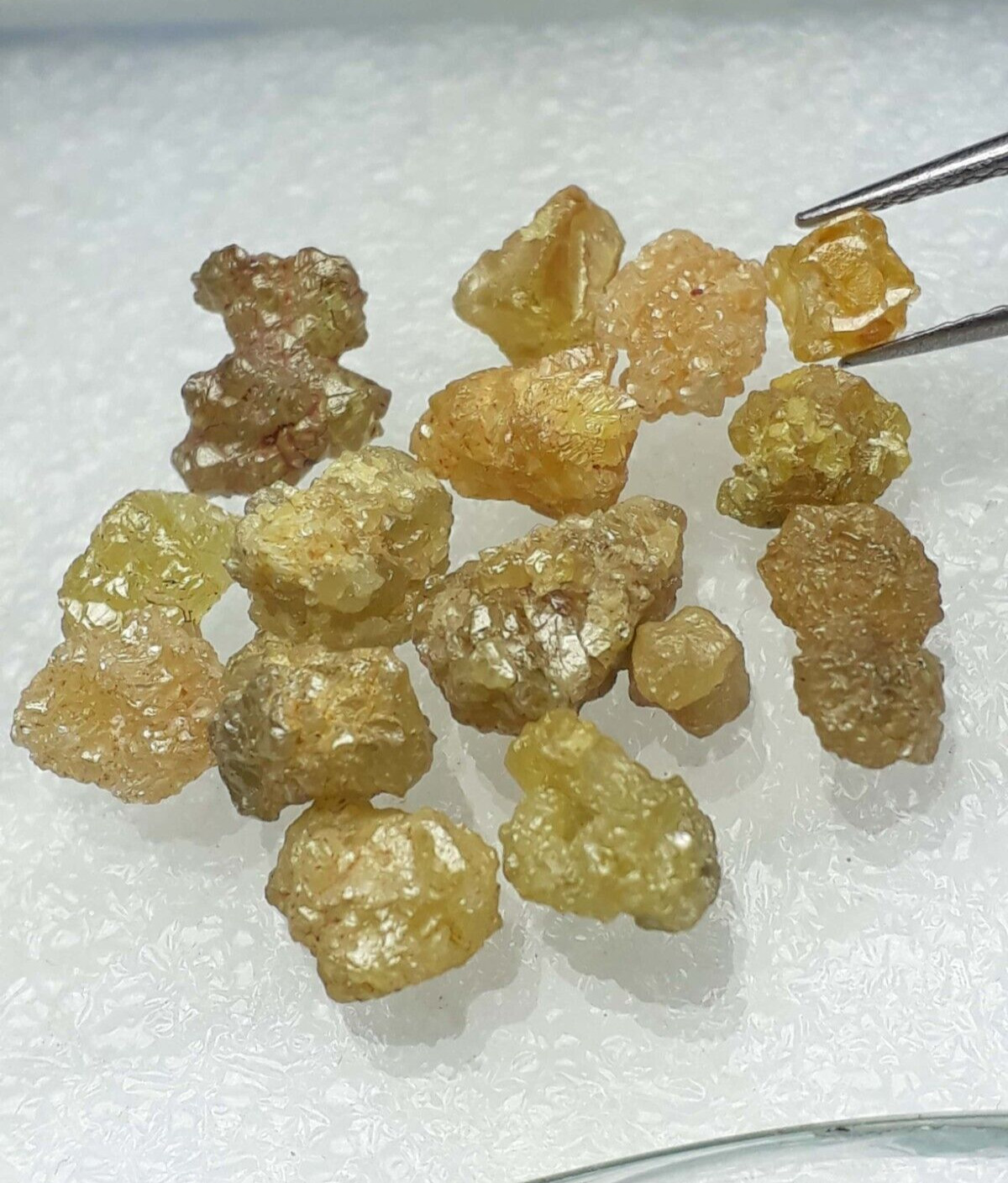 13.21 Ct, 15 Pcs Natural Orange Rough Diamonds,Uncut Diamond Lot,Raw Rough Stone