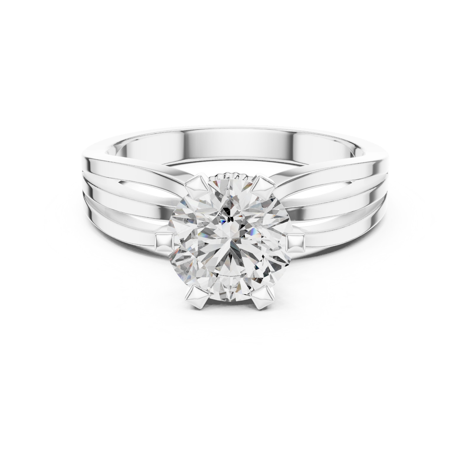 1 Ct Lab Grown Diamond IGI Certified Wedding Gift For Her Gold Ring 14 K F VVS