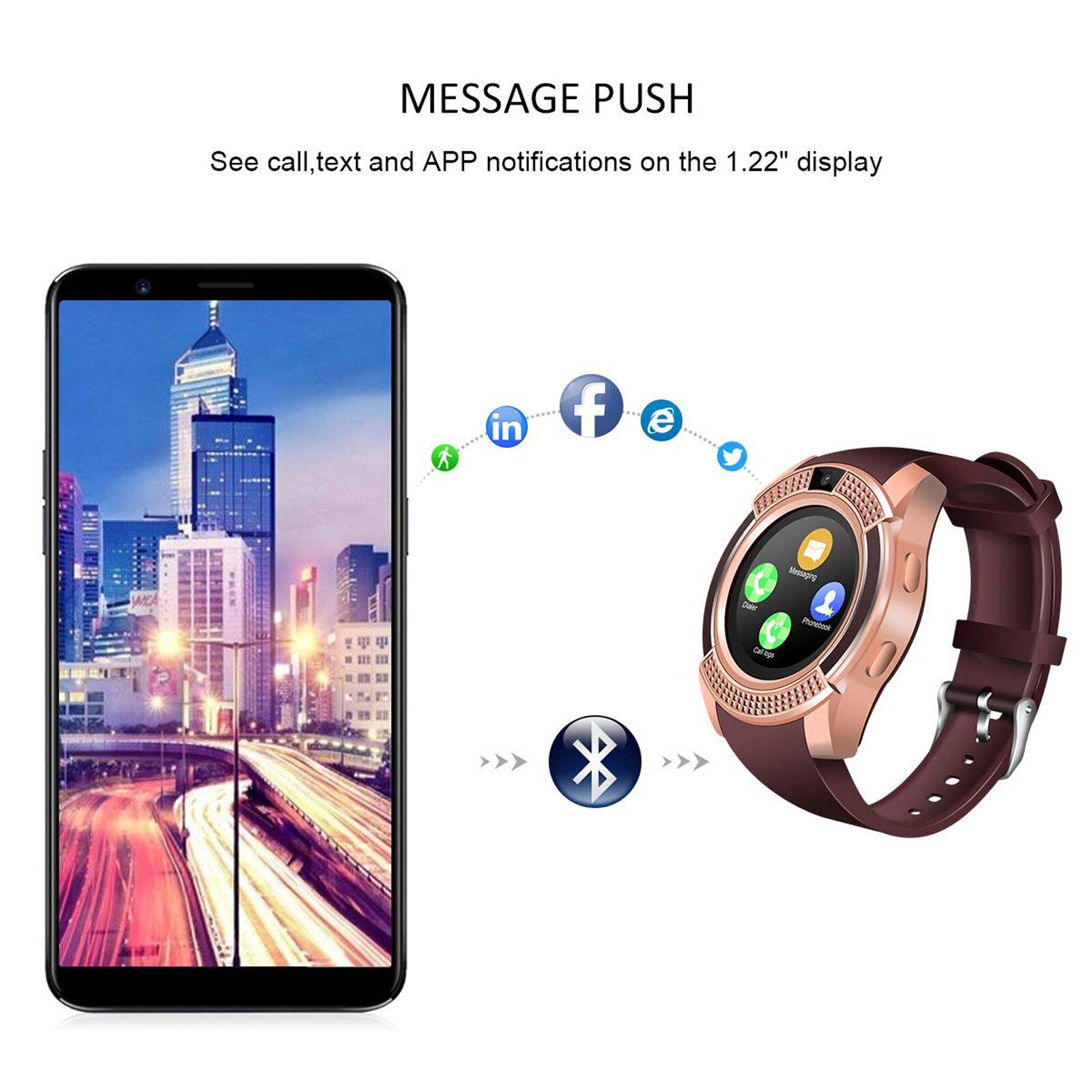 Sport Smart Watch Touch Screen Smartwatch Fitness Tracker Steps Count Pedometer