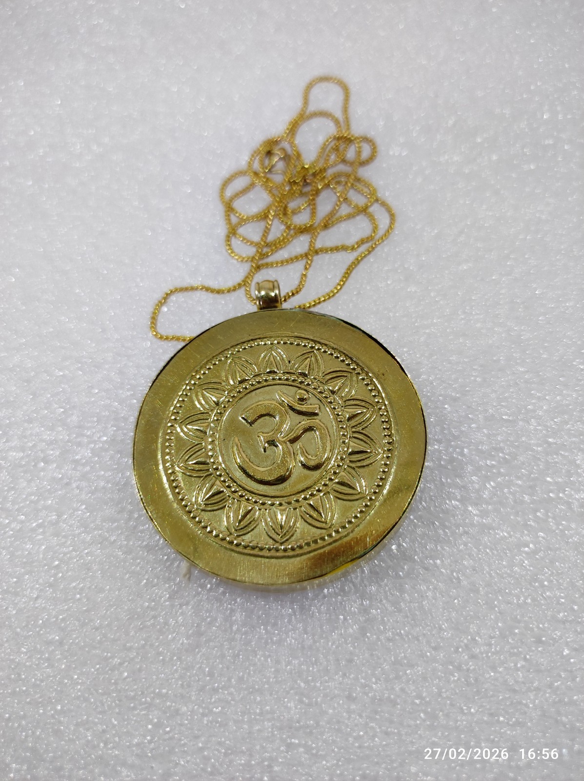Handmade Handcrafted Pure Brass Tantra Goddess Kali Maa Pendant Necklace Chain.