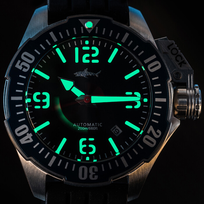 Heimdallr Sharkey Frogman Miyota Diver 200M Automatic Watch Helium Valve 42mm C3