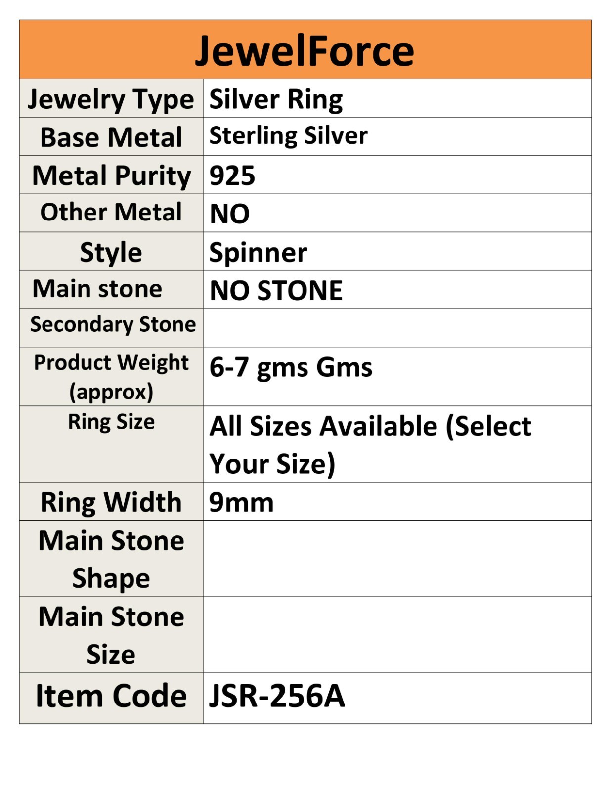 Meditation Handmade 925 Sterling Silver Spinner Ring Gift Women Jewelry JSR-256