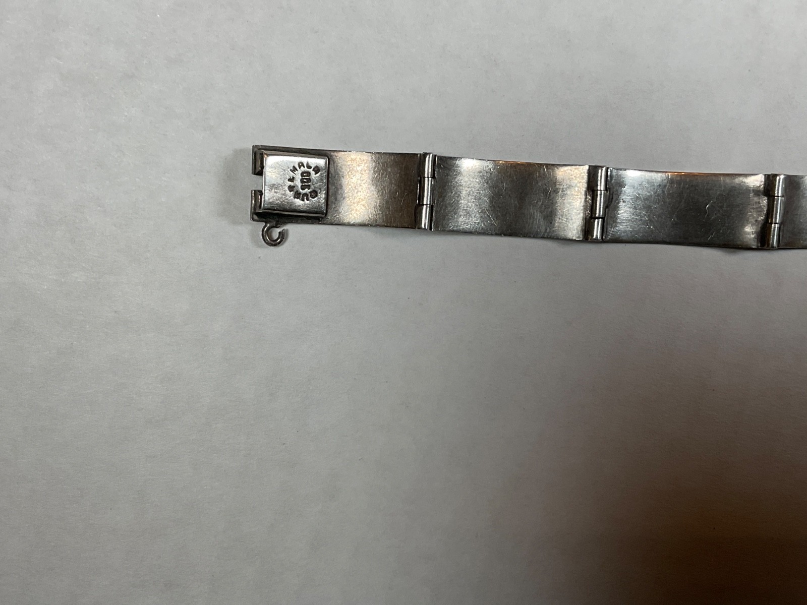 Vintage Chinese Export .900 Silver 7 Panel Bracelet Phoenix Archaistic Design