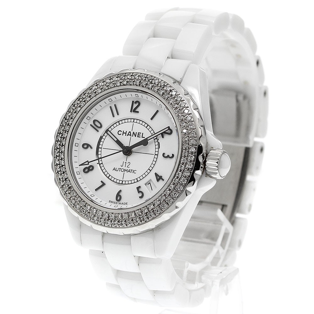 CHANEL J12 H0969 Diamond bezel white ceramic white Dial Automatic Men’s_948446