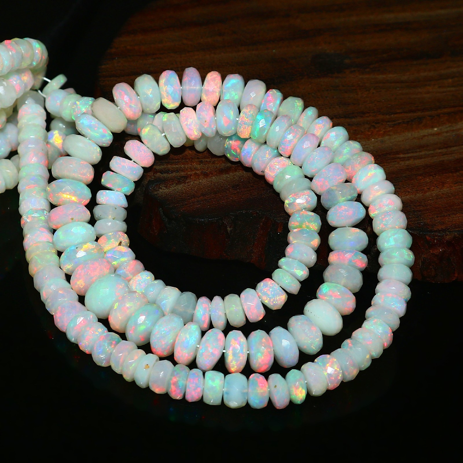 Top Quality Opal bead Rondelle Opal beads Multi-Color Opal Necklace Gift For Her