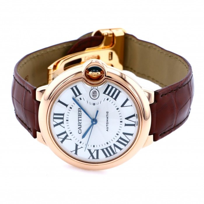 Cartier Ballon Bleu W6900651 Pink Gold 42.0mm Silver Dial Automatic #YKW367