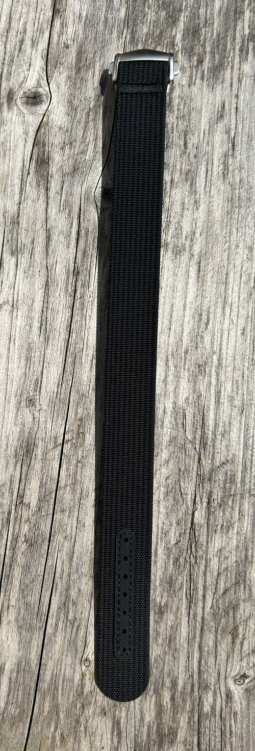 Premium Ribbed Nylon Watch Strap With Push button Deployment Clasp. 18/20/22 mm
