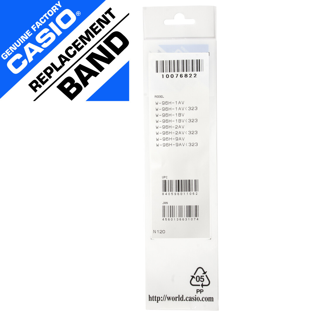 Casio Genuine Band 10076822 W96H-1AV W96H-1BV W96H-2AV W96H-4AV W96H-9AV