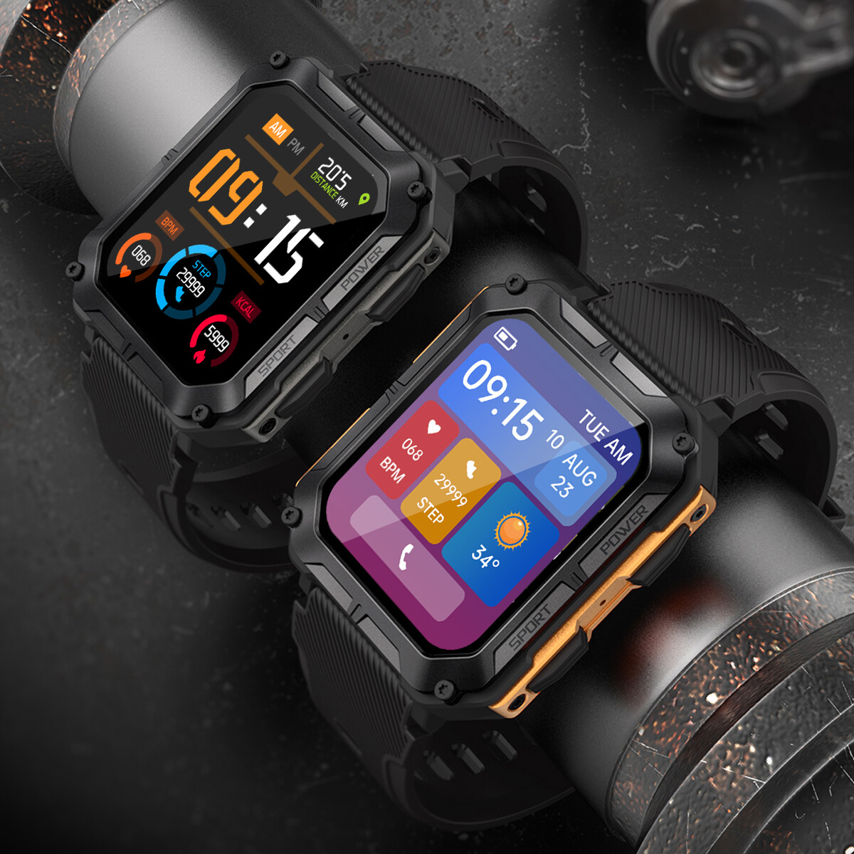 Bluetooth Smart Watch Military Tactical Men Sport Heart Rate Fitness Tracker US