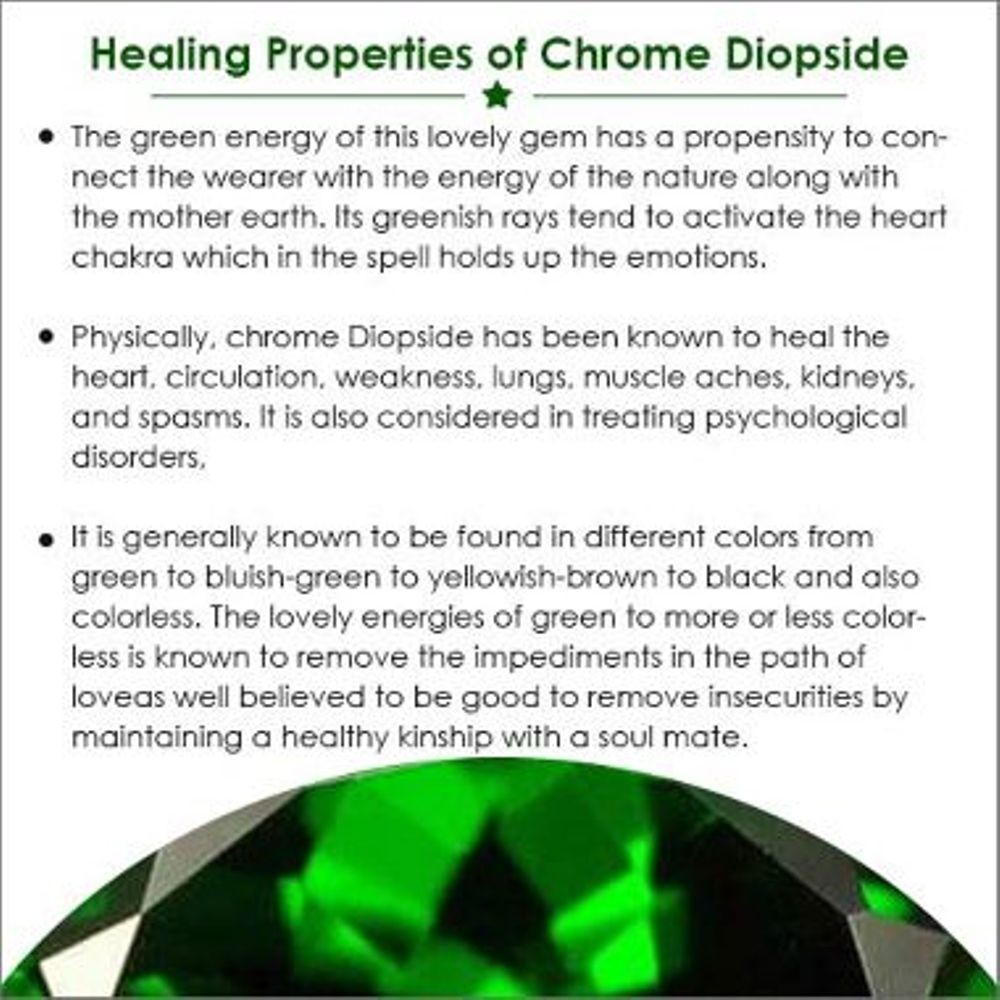 Chrome Diopside Gemstone Handmade 925 Sterling Silver Jewelry Ring Size 7.5 g085
